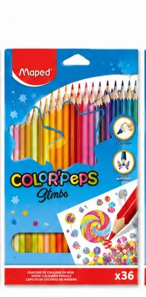 Rangli qalamlarMaped (36 rang.,Color'Peps) 832017
