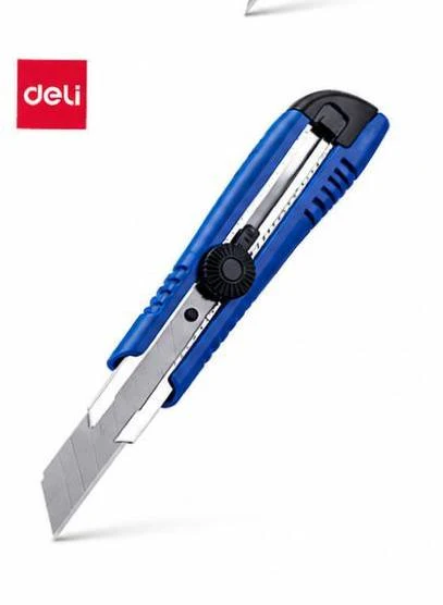 Kantselyariya pichogi Deli kenglik.tig'.18 mm fiksator kuchaytirilgan E2043-Blue