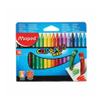 Moyli pastel qalamlar Maped (18 rang.,Color'Peps Wax 861012