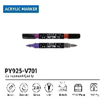 DUO glitter feltpen 12 rangli
